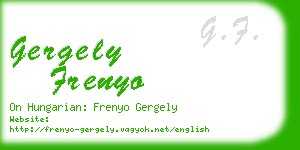 gergely frenyo business card